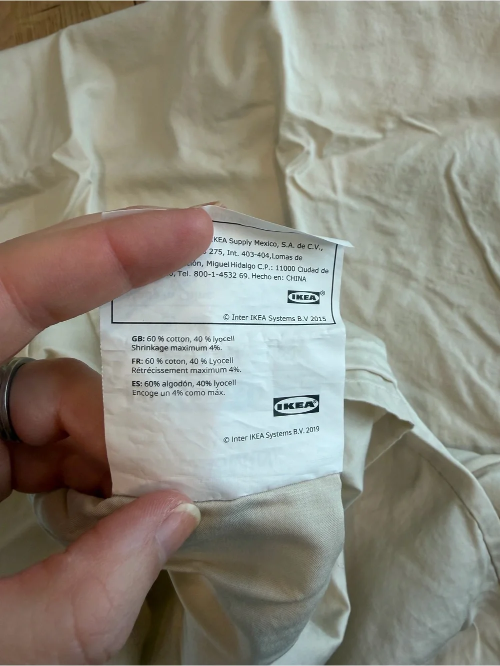 2 Tan IKEA King Size Pillow Cases